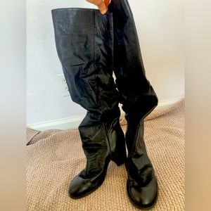 Free People Elle Gently Worn Slouch Heeled boot Size 8.5 W